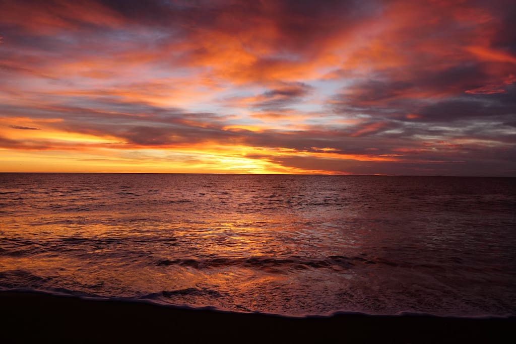 Atardecer desde la costa